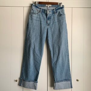Abercrombie & Fitch Women’s The Baggy Low Rise Curve Love Jeans Cuff Hem‎ 27 4S